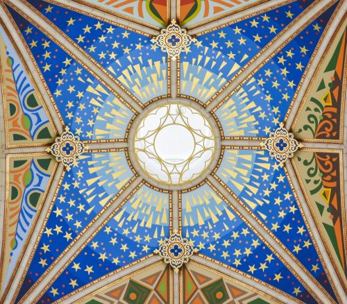 almudena cathedral ceiling painting church