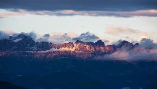 alpenglühen  alpine  mountains
