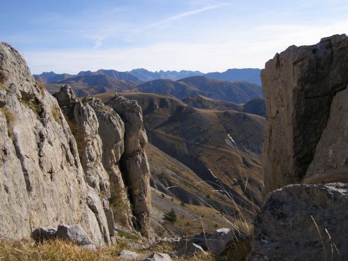 alpes-maritimes ascent of the mont mounier view off