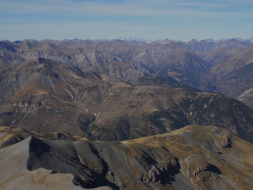 alpes-maritimes view of the mercantour since the mont mounier