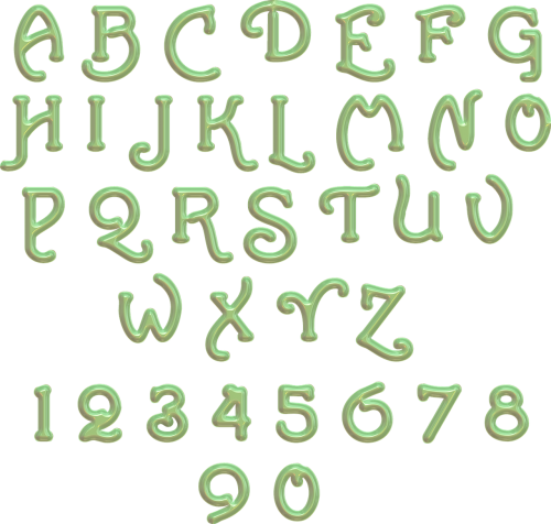 alphabet letters numbers