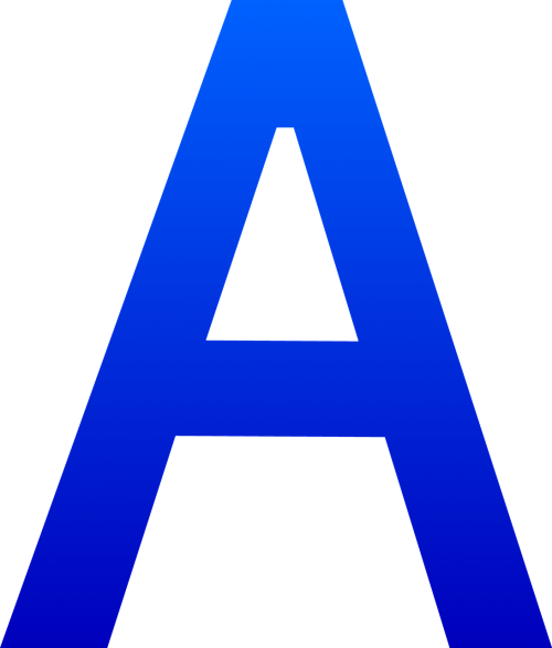 alphabet a font