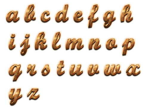 alphabet typeset type