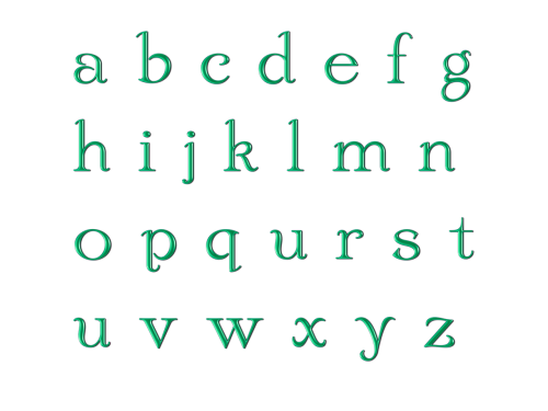 alphabet letters typography