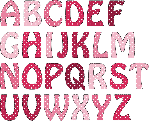 alphabet pink kids