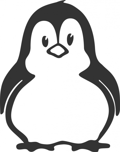 alphabet word images cartoon penguin