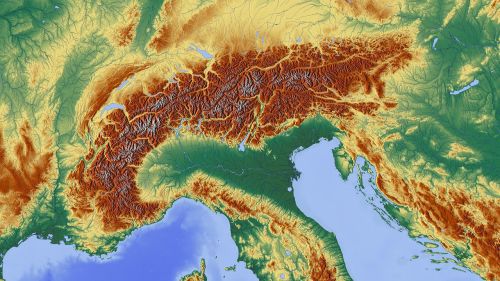 alpine map alpine region