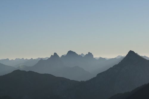 alpine mountain summit pano