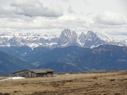 alpine mountains hut