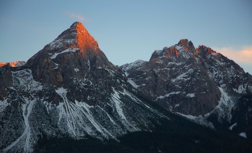 alpine alpenglühen mountains