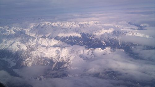 alpine aerial view mountains