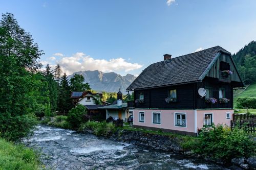 alpine village panorama