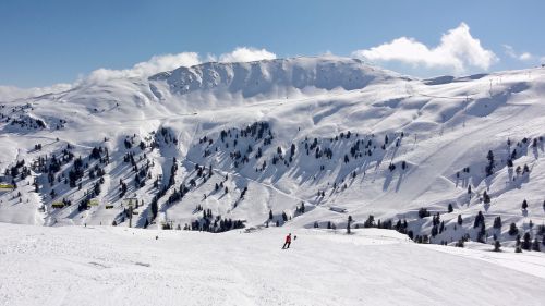 alpine austria downhill skiing