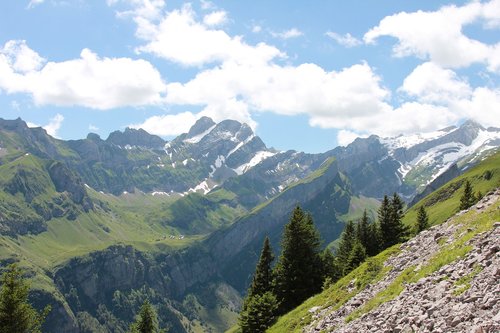 alpine  mountains  sky landscape