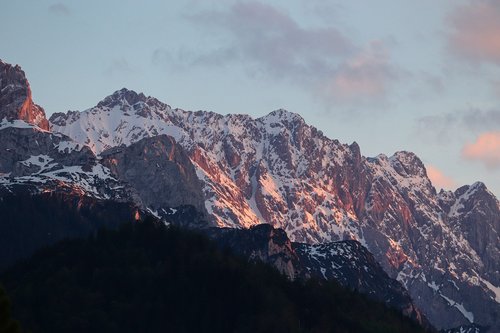 alpine  evening light  mountains