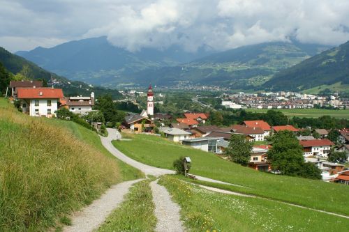 alpine scene village