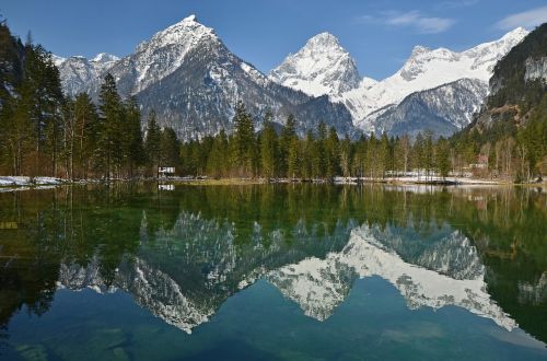 alpine mountains bergsee