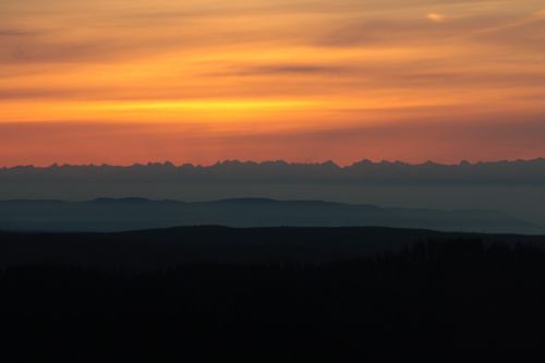 alpine sunrise black forest