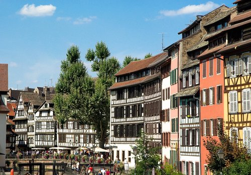 alsace  strasbourg  timbered houses
