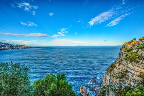 amalfi hillside sea