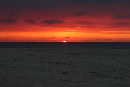 ameland sunset beach