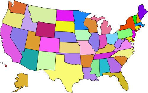 america states map