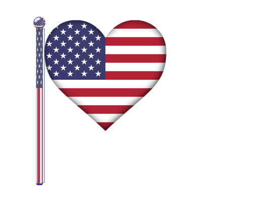 america  heart  flag