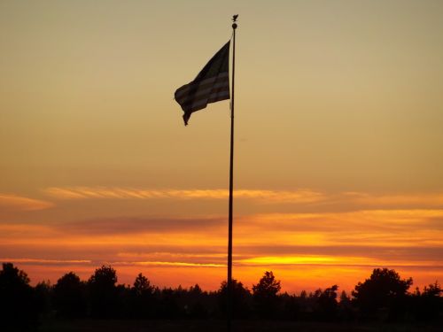 american flag patriot sunrise