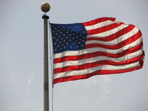 american flag flag flying