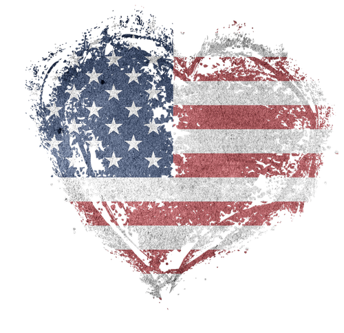 american flag  heart  usa