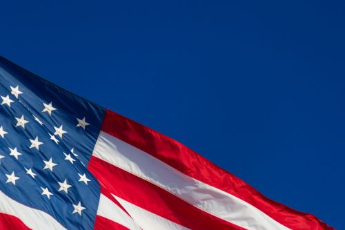 American Flag And Sky