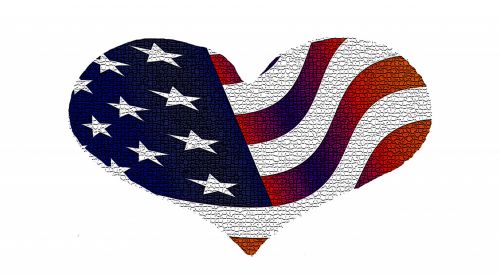 American Flag Heart