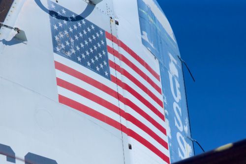 American Flag On Plane Tail