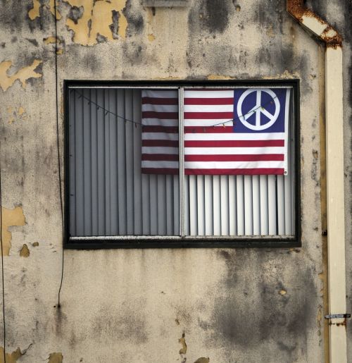 American Flag With Peace Sign
