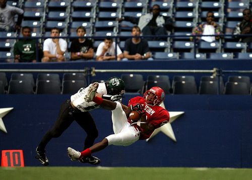 american football action receiver