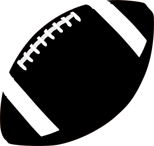 american football egg ball black and white