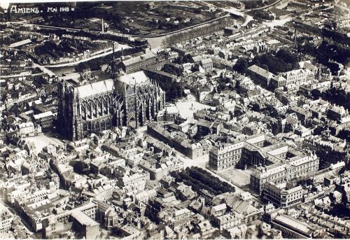 amiens aerial view historic