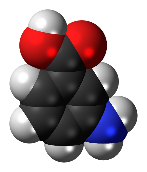 aminobenzoic acid molecule chemistry