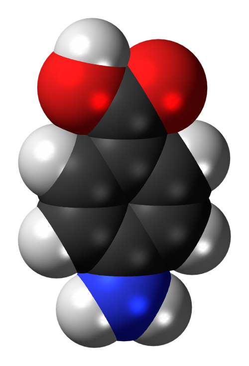 aminobenzoic acid molecule chemistry