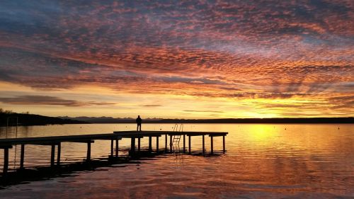 ammersee sunset germany