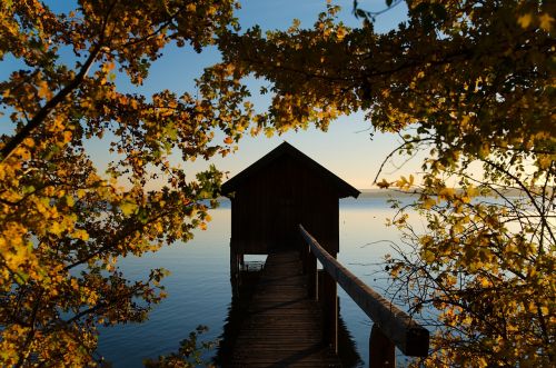 ammersee autumn sunset