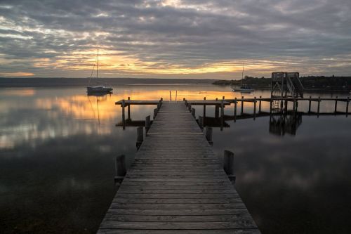 ammersee sunset bavaria