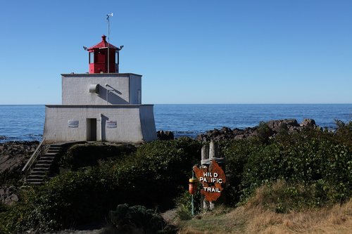 amphitrite point lighthouse  pacific  vancouver island