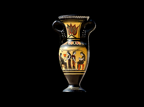 amphora clay pot zweihenkliges pottery