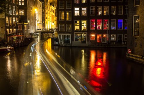 amsterdam canal night