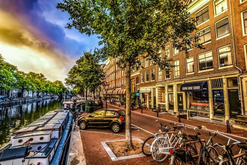 amsterdam canal storm