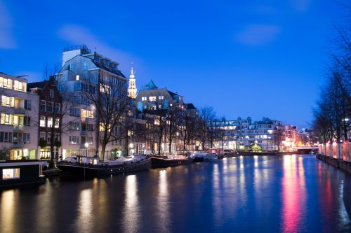 amsterdam canal evening