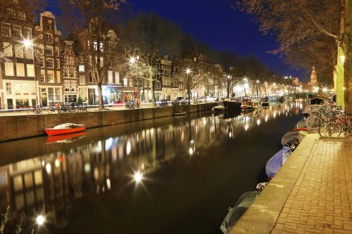 amsterdam night view of the night