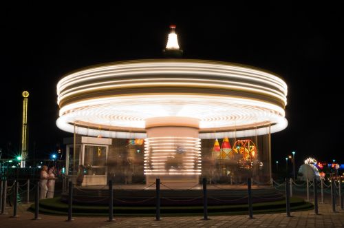 amusement park blurred motion carnival