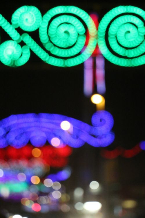 amusement park bokeh blackpool